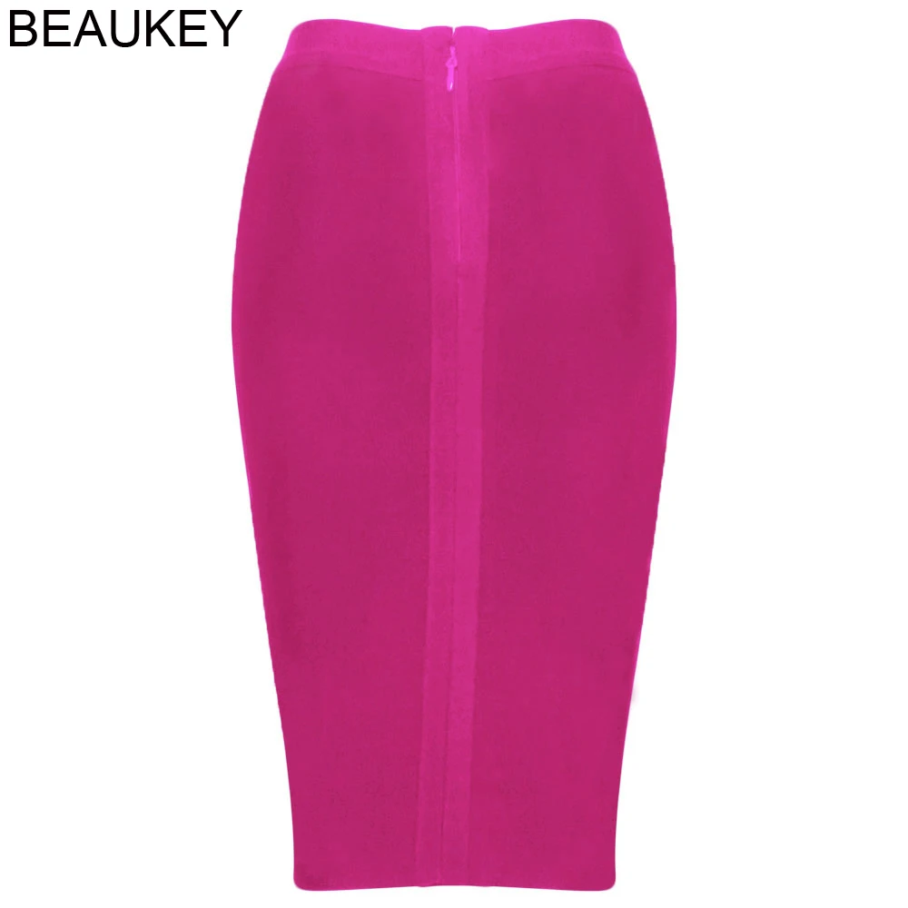 BEAUKEY фуксия 2019 Новое Женское Бандажное одноцветная бальная юбка одежда для