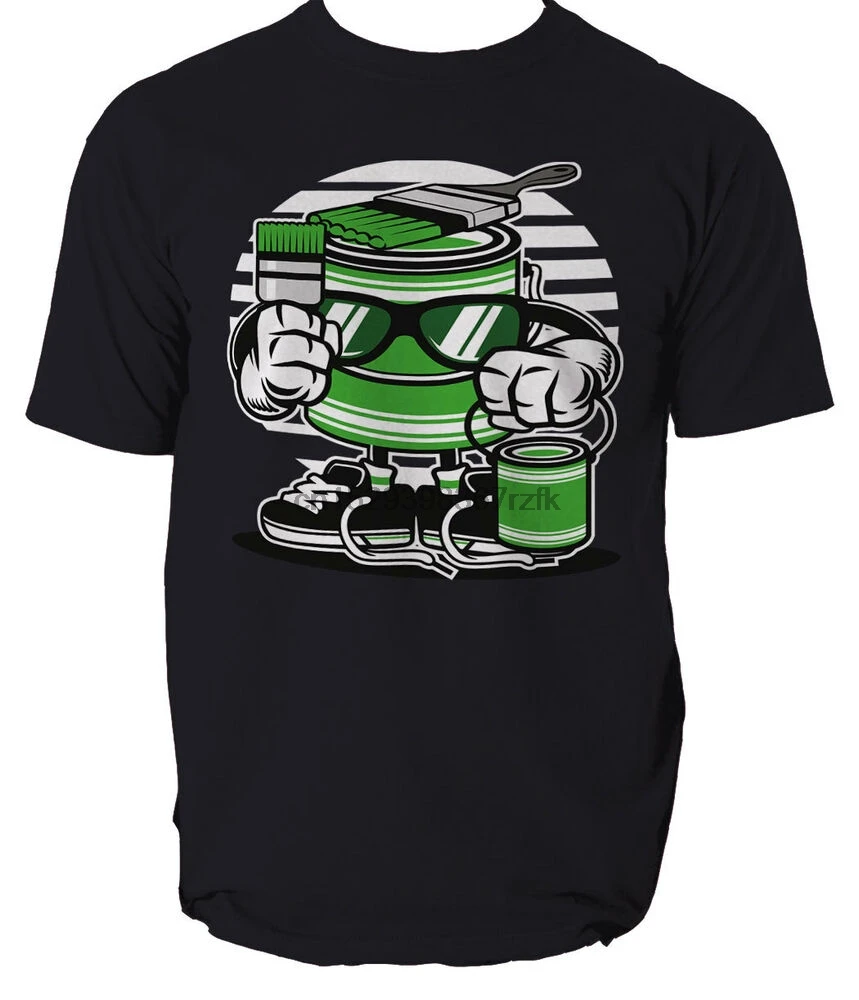 Пусть s краски футболка художника декоратора Забавный комикс s-3xl | Мужская одежда