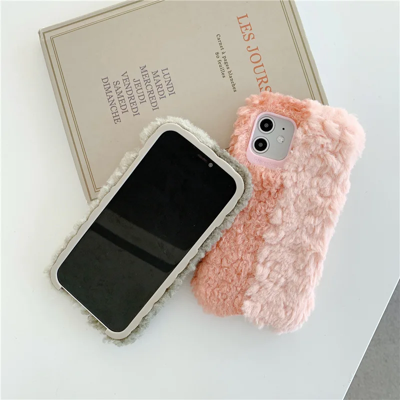 

Suitable for IPhone 12 Plush 11ProMax 7/8Plus/mini IPhone 11 Iphone 8 XR SE Stitch Xs Case Solid Color phone cases