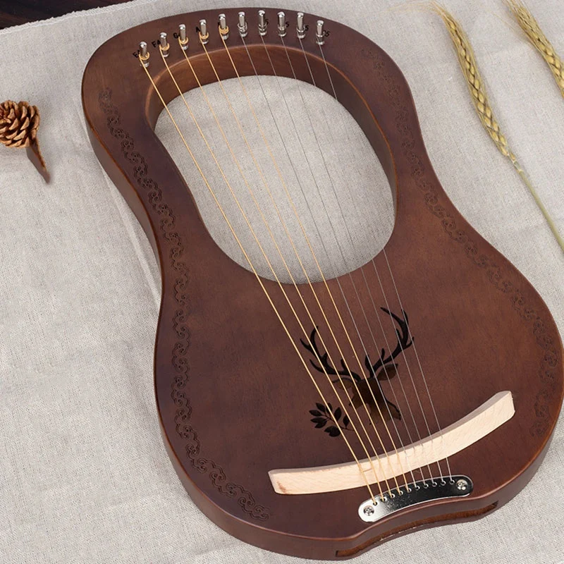 Lyre Harp 10 String Heptachord красное дерево Lye с Гравированными тонами тюнинг гаечный ключ