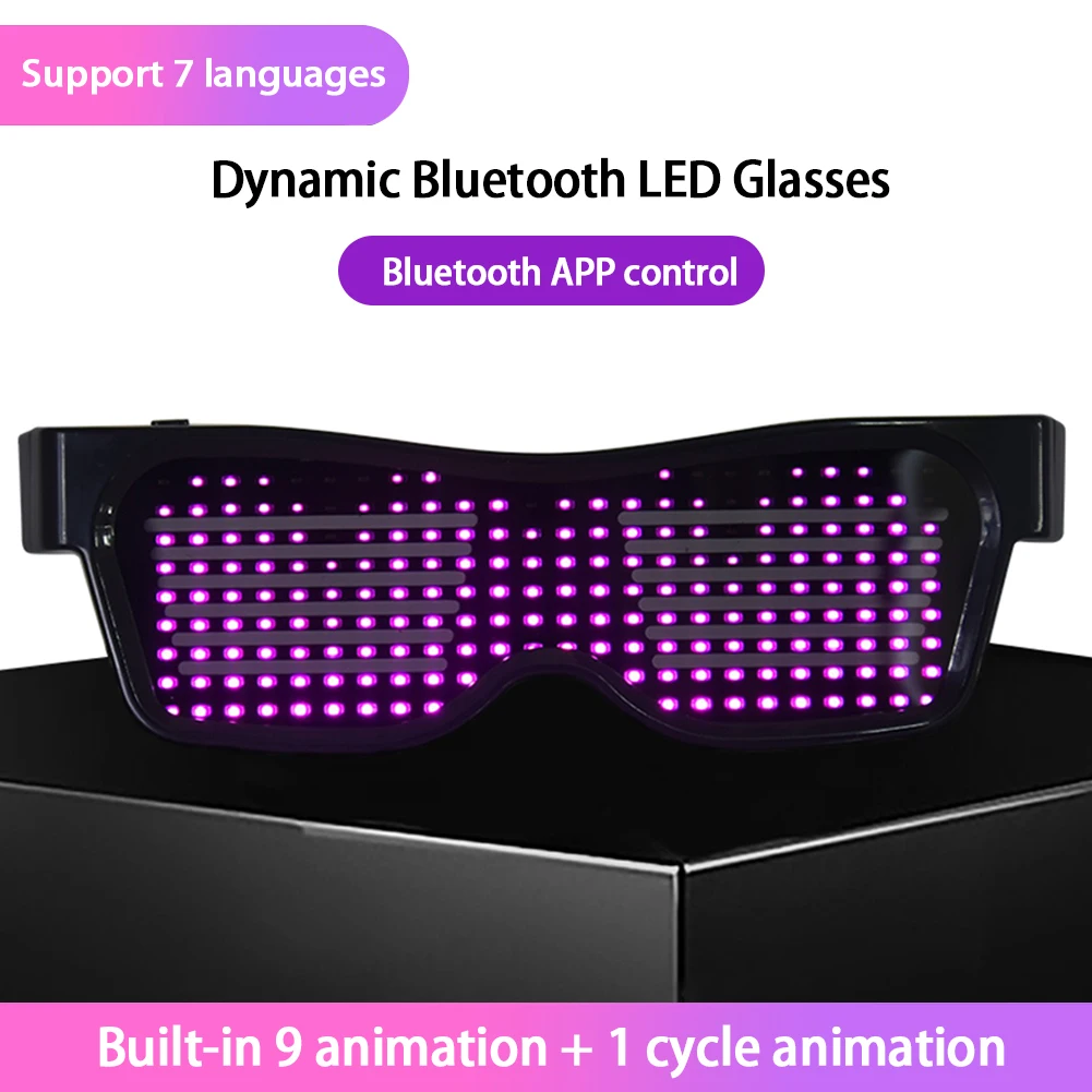 

Bluetooth LED Glasses 5 Color Light Glasses Rechargeable Glasses for Birthday Party Concert Club Fast delivery Ship Dropshipping