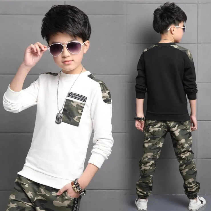Одежда для мальчиков весна-осень Камуфляж наборы ухода за кожей 2018 детская