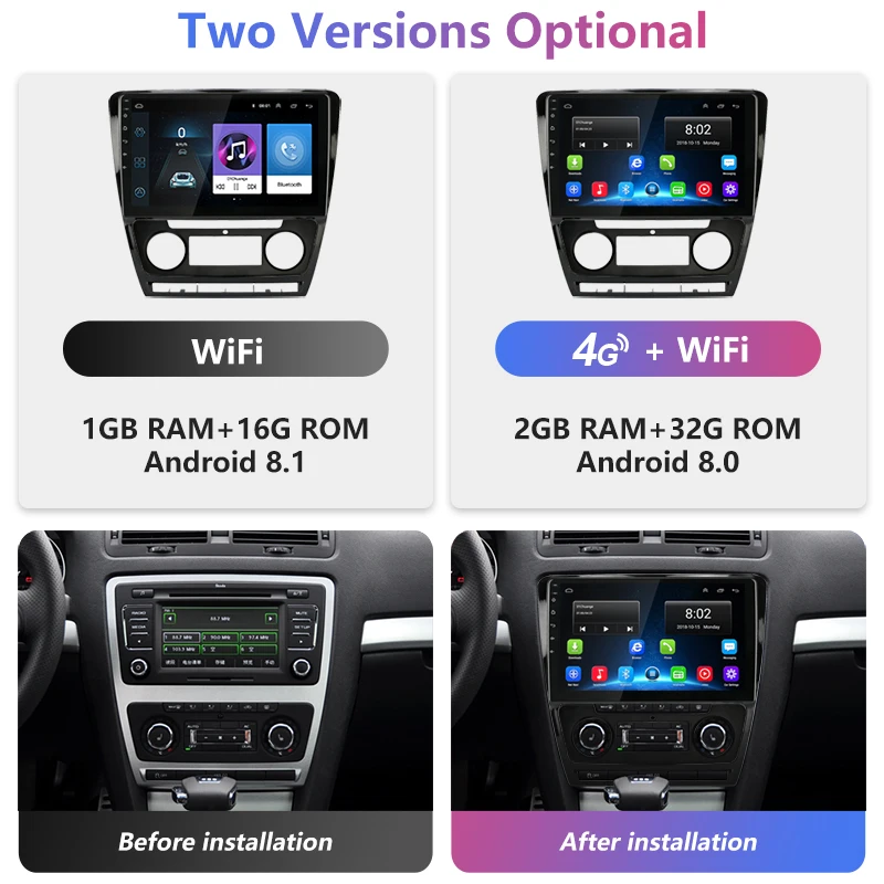Jansite Android Автомобильная магнитола для Skoda Octavia 2 A5 2008-2013 gps навигация 4G сеть wifi Аудио плеер 2 din радио тюнер
