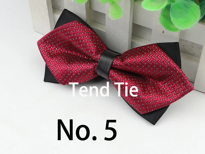 Men Leather Buckle Bowtie Plaid Butterfly Knot Mens Accessories Luxurious Bow Tie Black Cravat Formal Suit Wedding Ceremony Ties