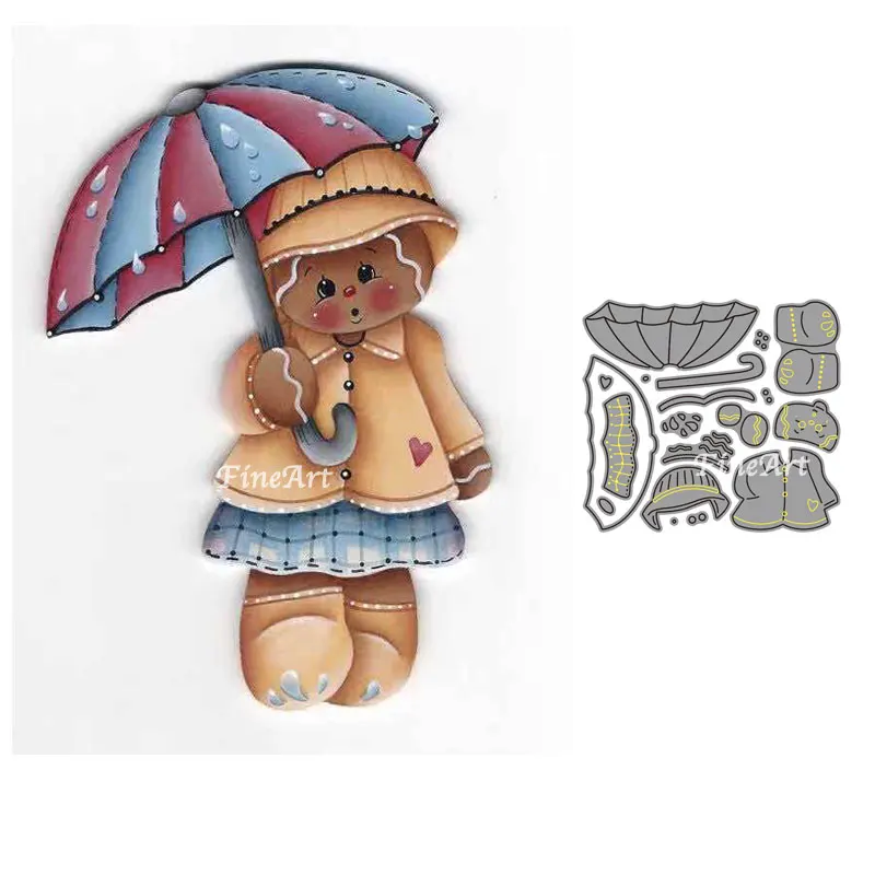 

metal cutting dies umbrella Gingerbread man stencils craft dies stamp mold for scrapbooking invitation die gift Diy card deco