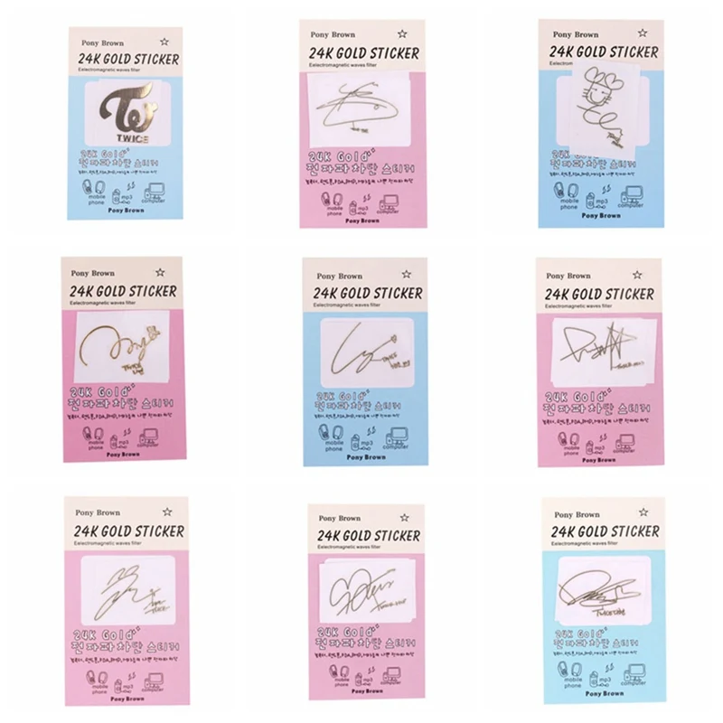 Дважды золото Цвет Подпись стикер для канцелярских товаров доведенные до