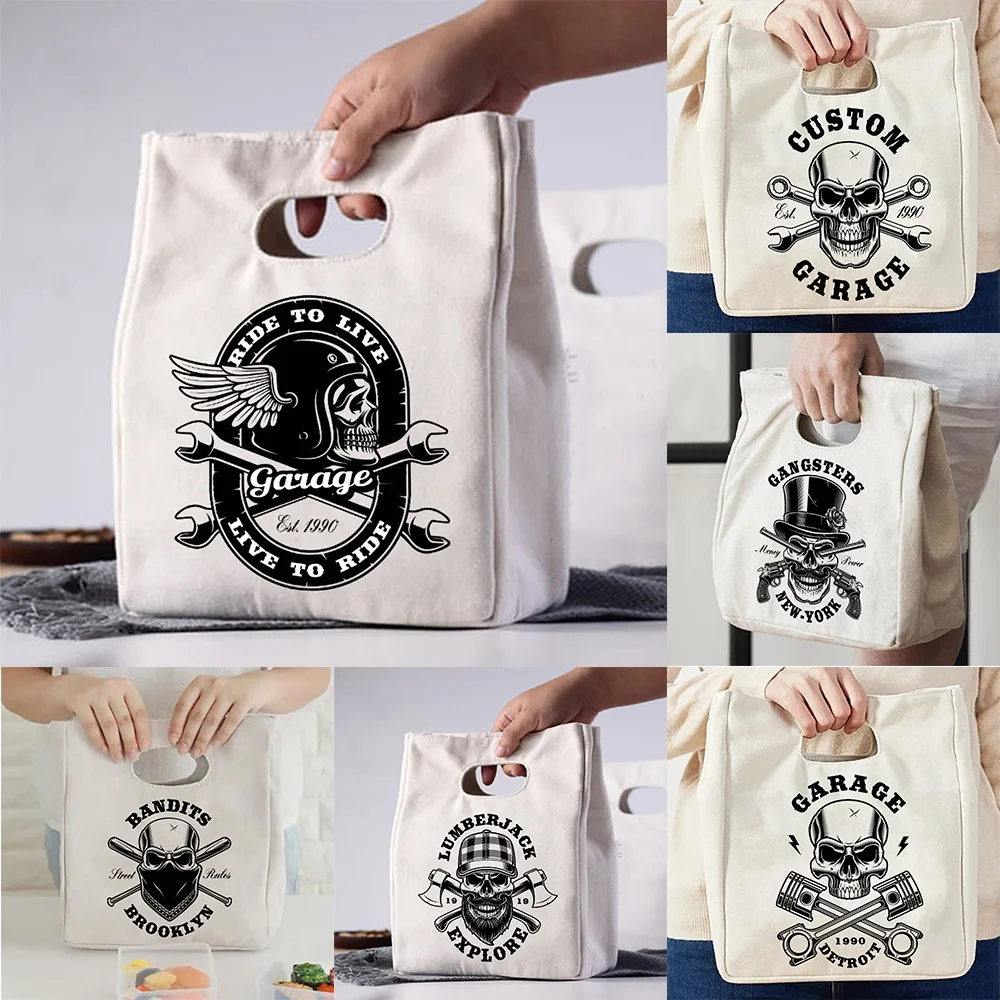 

2022 New Thermal Food Picnic Lunch Bags for Women Kids Men Cooler Lunch Bag Hand Bag Fashion Portable Insulated Canvas Lunch Bag