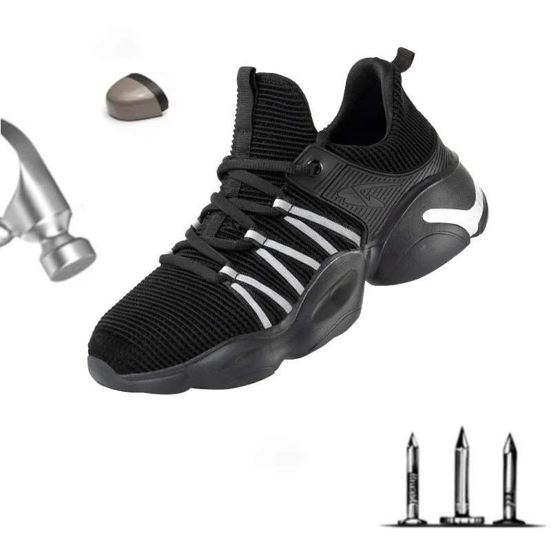 

New Safety Shoes Men Shoes Work Shoes Steel Toe Shoes Anti-Puncture Safety Shoes Women Men Work Sneakers Industrial Shoes Unisex