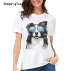 Женские хипстерские очки Border Collie Galaxy Universe, забавные уличные солнцезащитные очки с овчиной, подарок для любимой собаки, незаменимая женская футболка