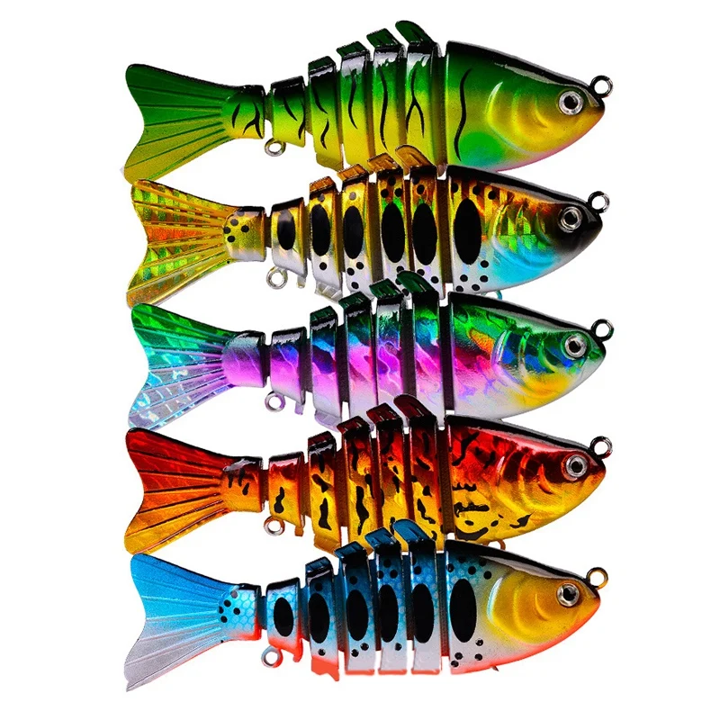 

5 шт., рыболовные приманки 9,5 см с коробкой для снастей