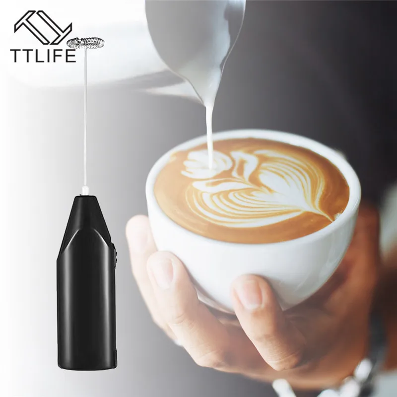 Вспениватель для молока TTLIFE Электрический смеситель напитков взбиватель венчик