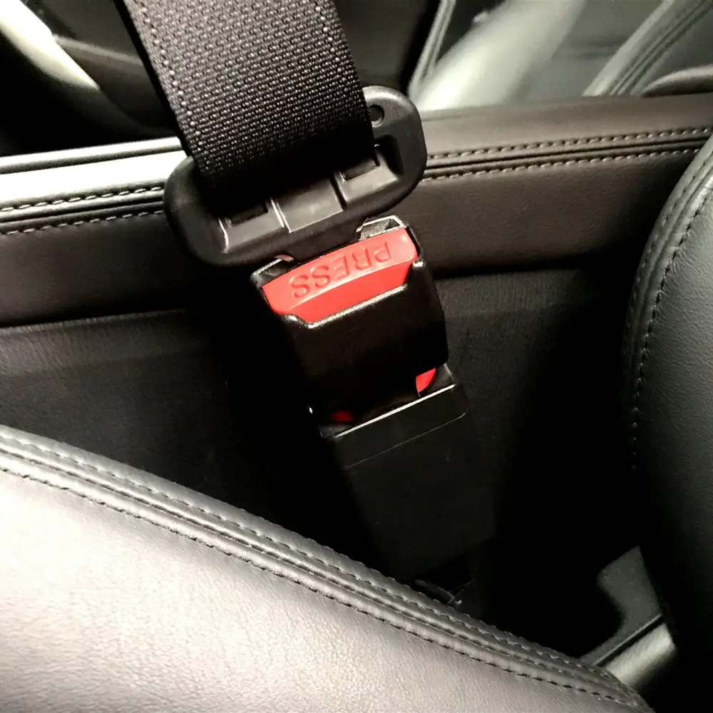 

1pc Creative Black Car Seat Belt Clip Extender Safety Seatbelt Lock Buckle Plug Thick Insert Socket