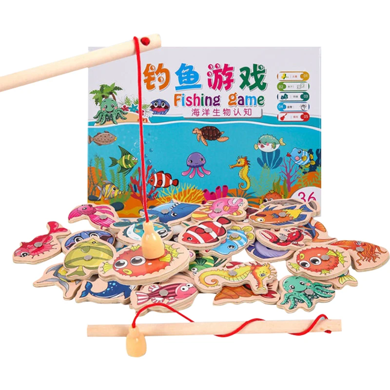 Детская Магнитная рыболовная игрушка Xibao Интерактивная настольная игра для