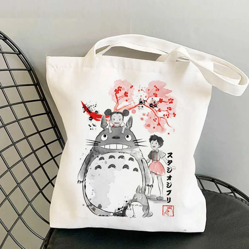 

Сумка для покупок Totoro, сумка для продуктов, Джутовая сумка, сумка, рюкзак, ткань