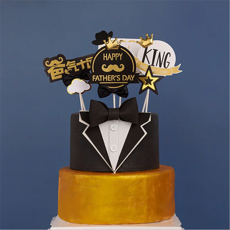 Новый супер папа торт Топпер Happy Father's Day фигурки жениха и невесты Лучший отцов