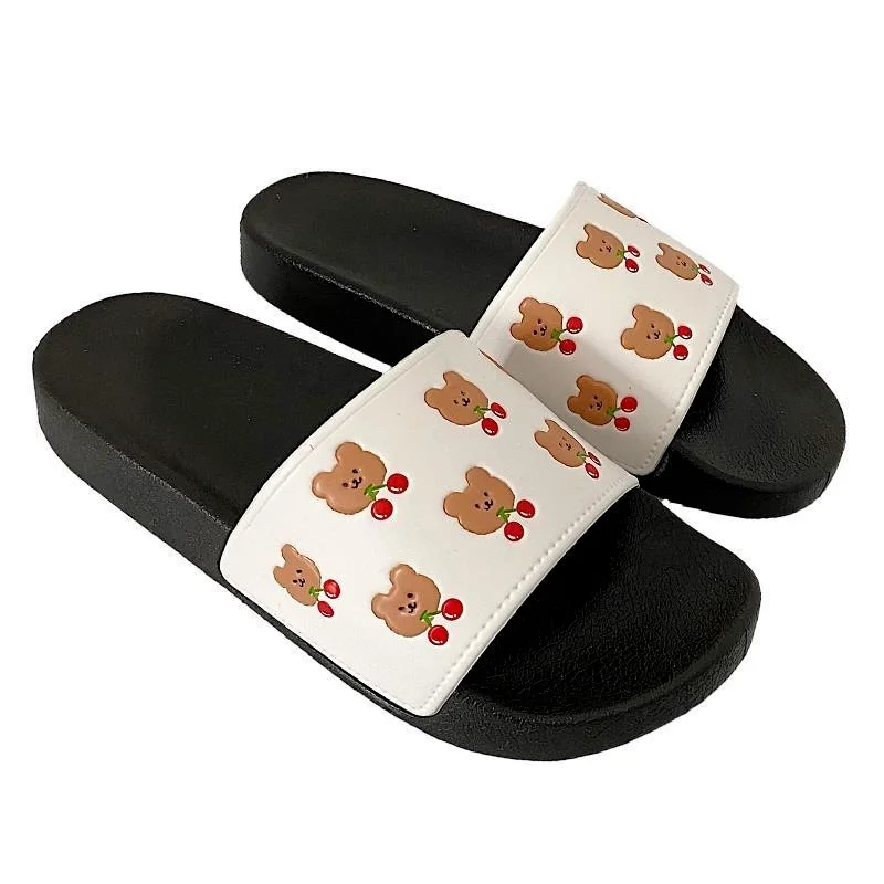 

Indoor Home Slippers for Women Summer Kawaii Shoes Bathroom Non-slip Soft Bottom Womens Slates Leisure Print Beach Sandals
