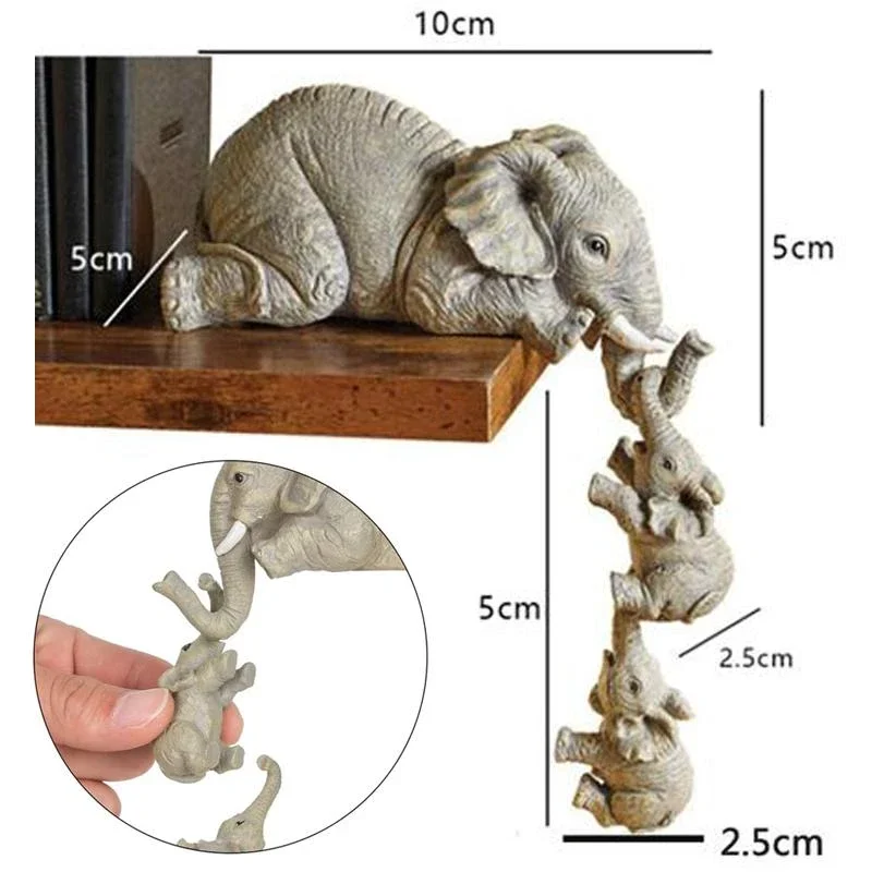 

3pcs/set Cute Elephant Figurines Elephant Holding Baby Elephant Resin Crafts Home Furnishing Mother Gift Dropshipping