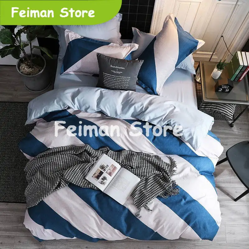 Теплый фиолетовый комплект постельного белья AB дизайн простыня наволочка и