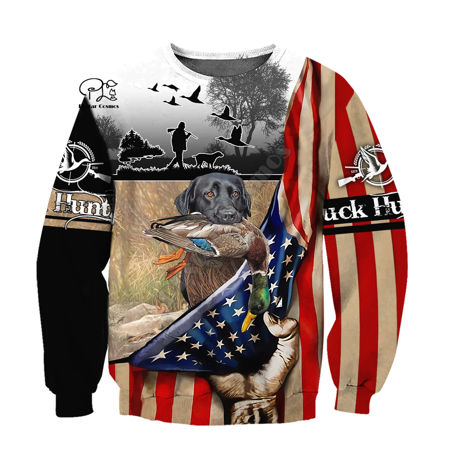 

PLstar Cosmos 3DPrint Hunting Hunter Camo Dog Animal Unisex Harajuku Streetwear Man/Woman Funny Zip Hoodies/Sweatshirt-a2