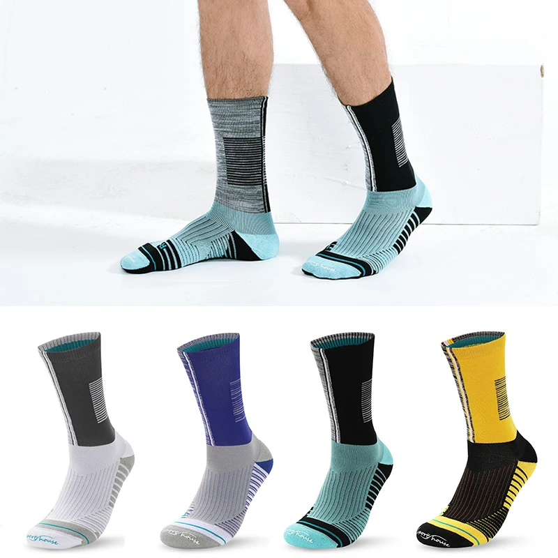 

Basketball Socks Anti Slip Professional Bike Sock Sweat Deodorant Compression Sport Sock Men's Sports Socks Racing Cycling Socks