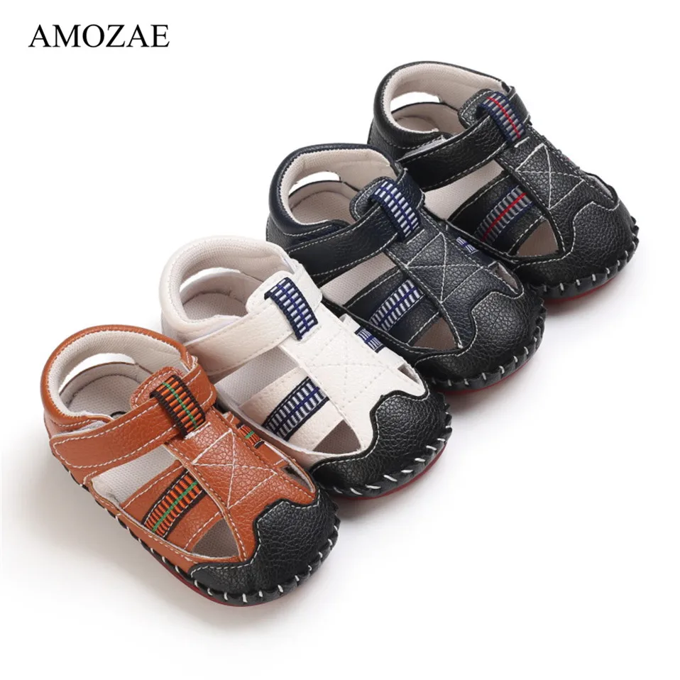 

New PU Baby Non-Slip Sandals Child Summer Rubber Sole Boys Fashion Sandals Sneakers Infant Shoes 0-18 Month Baby Shoes