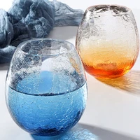300 400ml ice crack special feeling whiskey brandy vodka sake shochu cup bar holiday gift gradient color wine drinkware