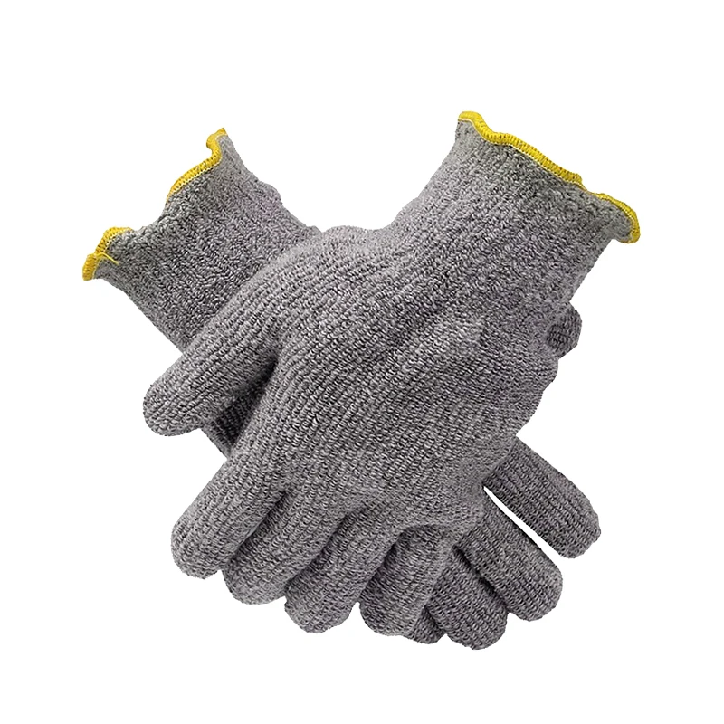 Устойчивые к порезам безопасные рабочие перчатки с высокой термозащитой серые