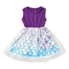 Фатиновое платье для девочек, без рукавов, в стиле пэчворк