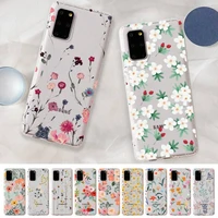 hand painted floral flower phone case for samsung a10 20 30 50s 70 51 52 71 4g 12 31 note 20 ultra