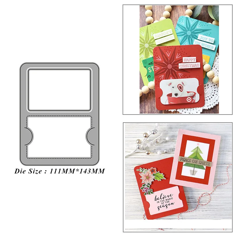 

Rectangle Background Frame Metal Cutting Dies for DIY Scrapbook Album Paper Card Decoration Crafts Embossing 2021 New Dies