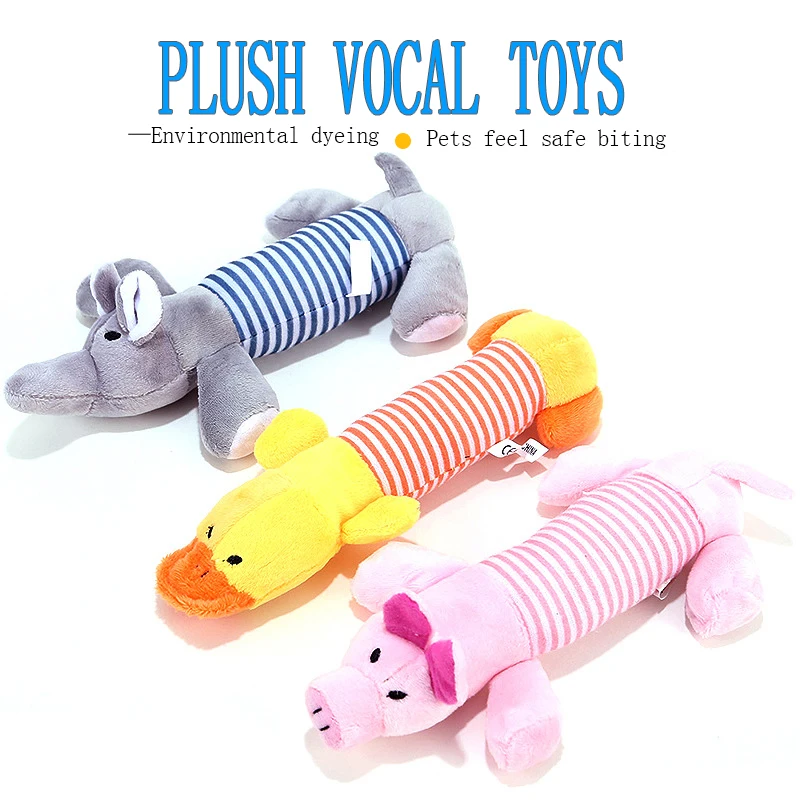 Плюшевый пищащий звук для домашних животных игрушки милых собак флисовые