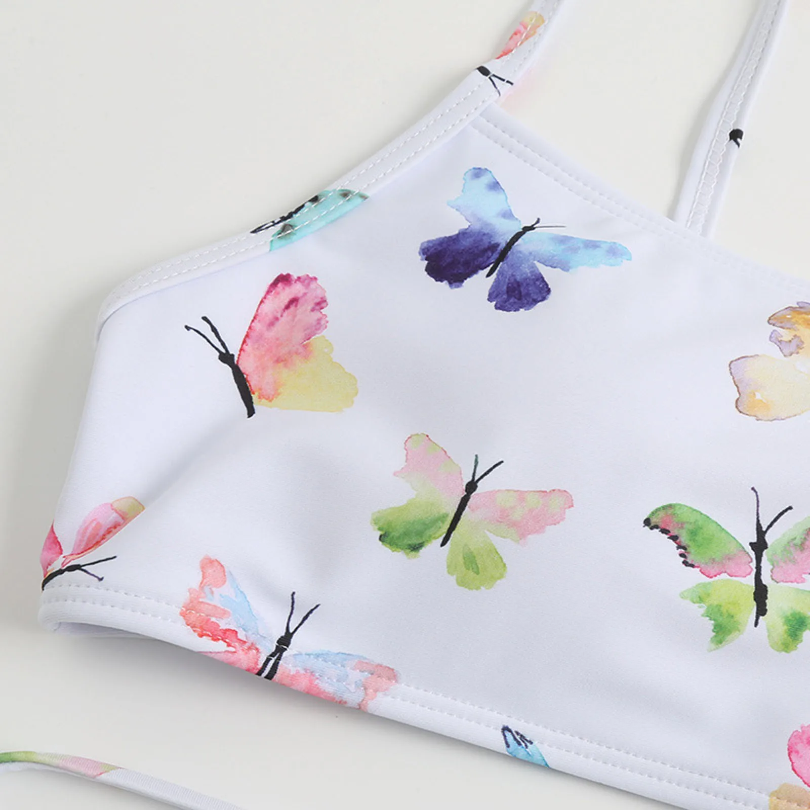 

NEW Women Bikini Set Ladies Summer Fashion Butterfly Print High Waist Two Pieces Bikini Swimwear Swimsuit Beachwear Biquinis