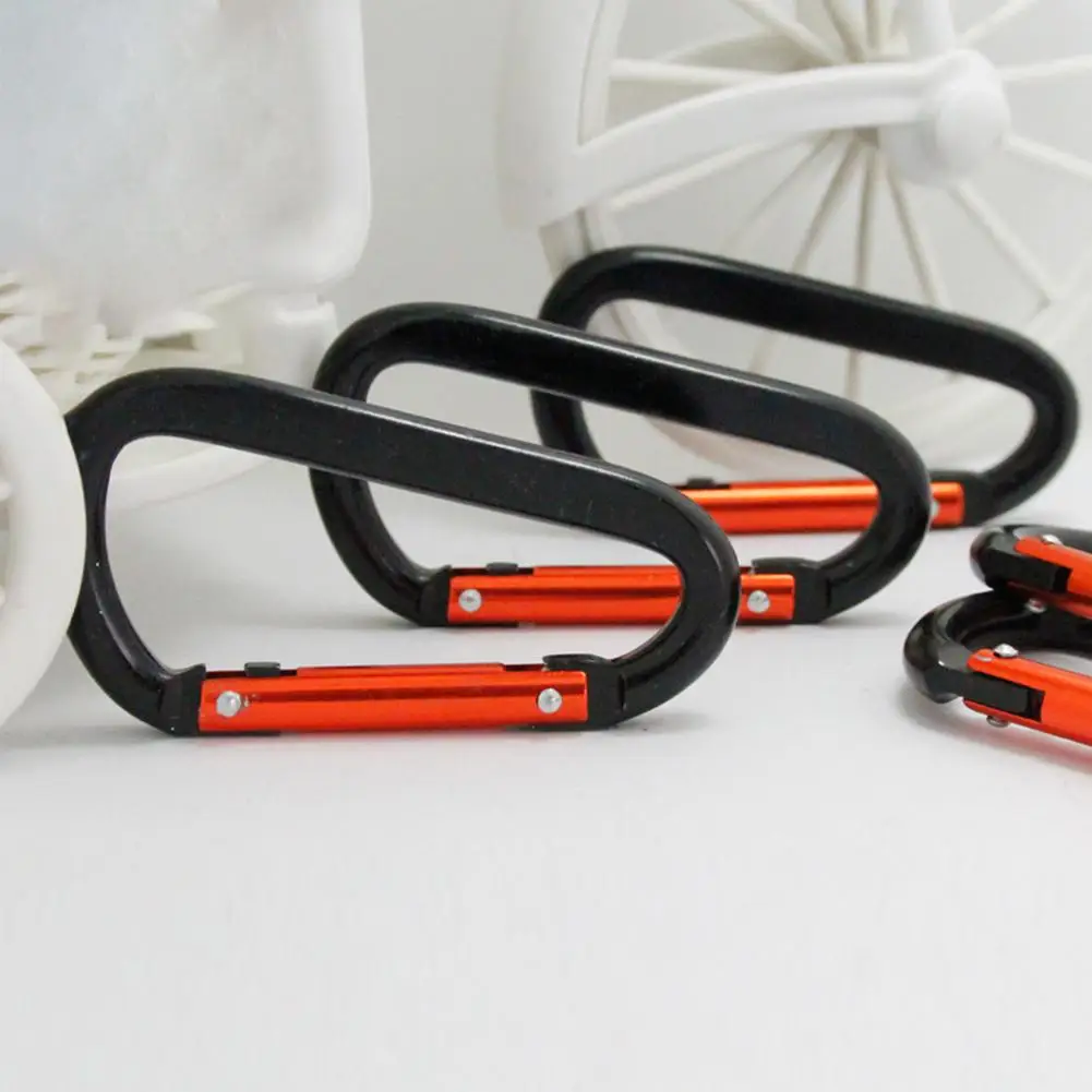 5PCS Aluminum Large Carabiner Kettle Key Toy Bag Clothing Buckle Travel Camping Multi-function D-Ring Chain Clip Keychain | Спорт и