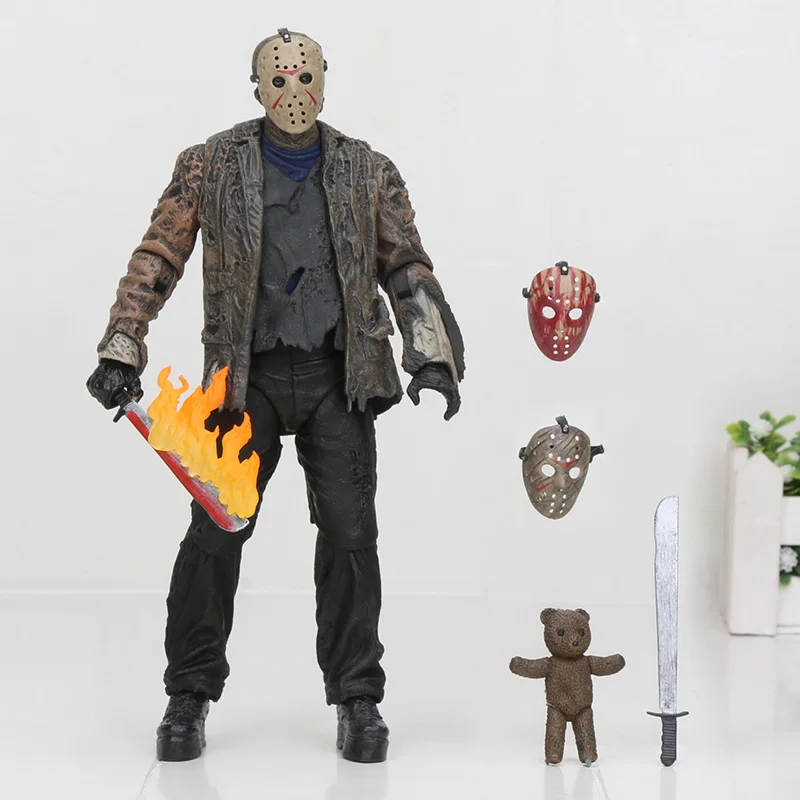 NECA 3D Friday figure 13th Freddy vs Jason Voorhees фигурка ПВХ фильм ужасов коллекционные вещи модель игрушки