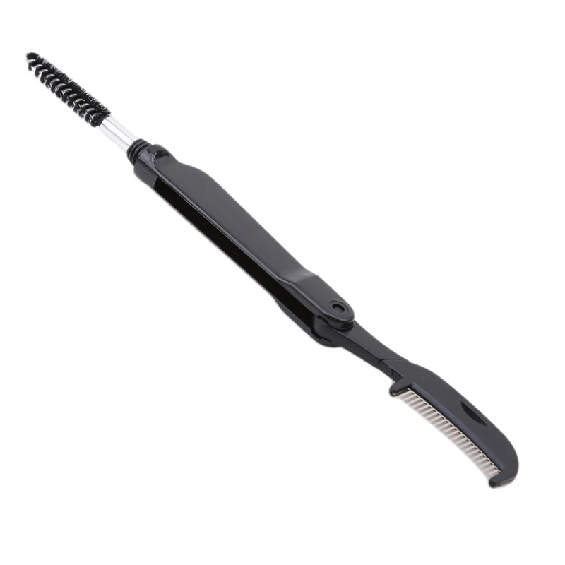 

Metal Comb Cosmetic Makeup Tools Eyelashes Comb Double Head Fashion Foldable Steel Eyebrow Eyelashes Eye Brow Extension Brush