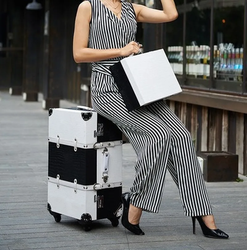 На колесах для Чемодан Sipnner колеса Для женщин чемодан на колесиках мужчин модные