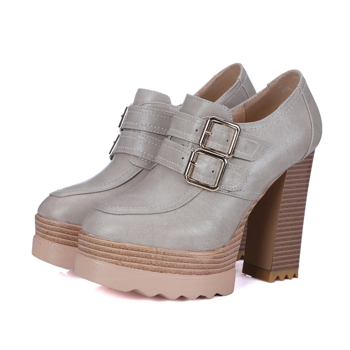

New heel shoes show waterproof platform high heel single shoes female student shoes leisure