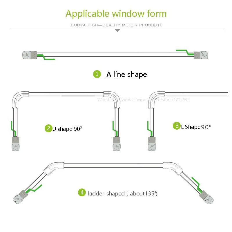 Smart Electric Curtain Track Customizable Super silence карниз for  curtain motor tuya wifi  zigbee Motor curtain rail cornice images - 6