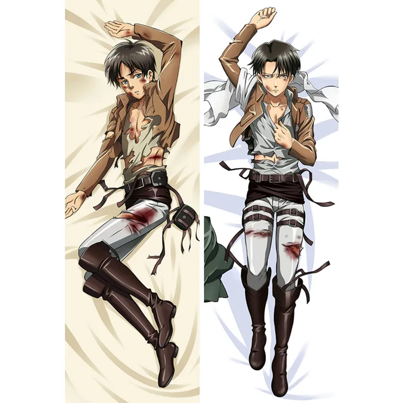 

50x160CM Anime Attack on Titan Mikasa Ackerman Ymir Eren Dakimakura Case Two-sided 3D Print Bedding Hugging Body Pillow Cover