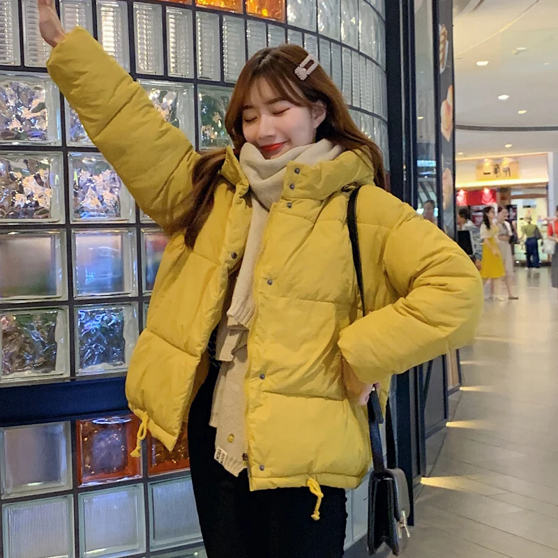 Большие размеры плотные женские пальто однотонные свободные с хлопковой