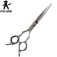 fnlune 6 0 100 damascus knife professional hair salon scissors cut barber accessories haircut shear hairdressing tools scissors