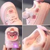 Size 21-30 Lovely Girls Toddler Shoes With Led Lights Luminous Sneakers For Kids Girls Soft Glowing Shoes Little Bear tenis gift 4