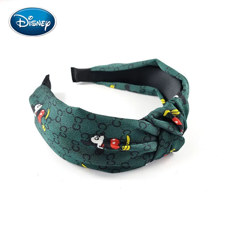 

Disney Mickey Women Hair Accessories Fashion Headband Knotted Bow cloth Floral Hair Band Korea Headdress ladies Hoop Headwear