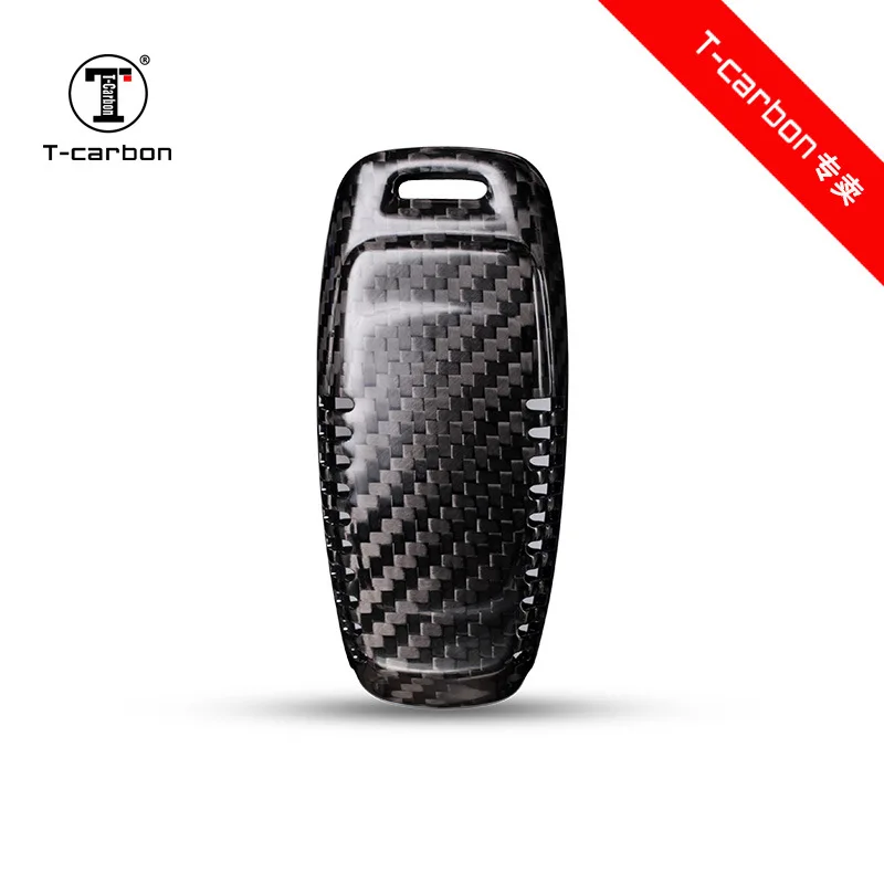 T CARBON Подходит для Audi 2019 A6L A7 Новый A8 цветной защитный чехол ключа настоящий