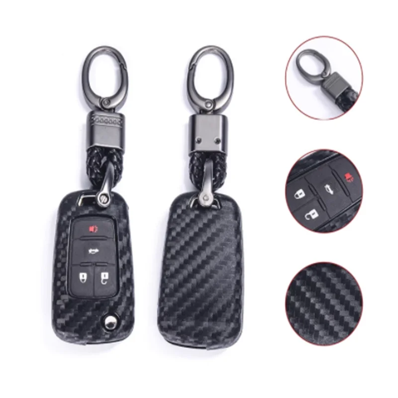 

Carbon fiber pattern car key case for buick encore lacrosse skylark rendezvous for cruze chevrolet sonic trax onix tahoe cruze