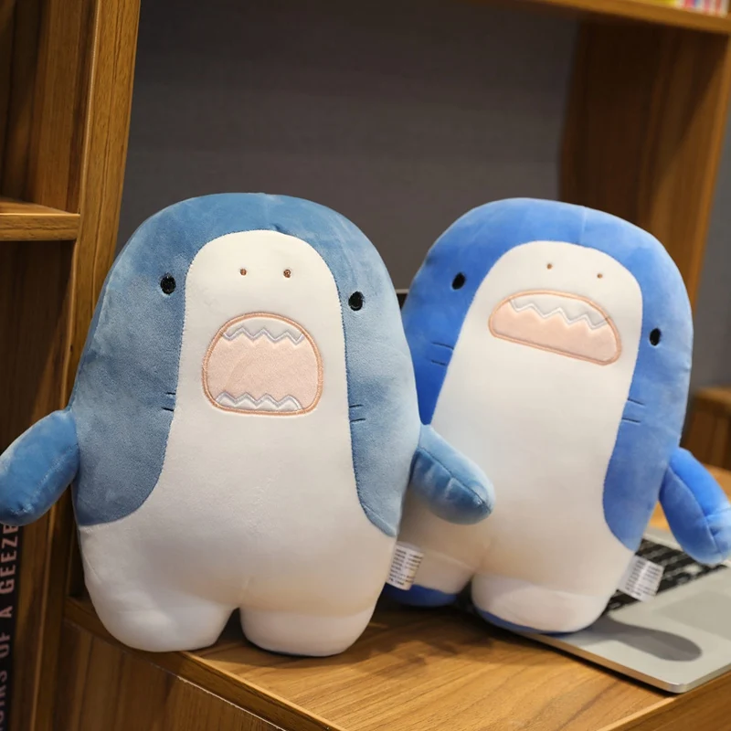 

New 1pc Big Size Plush Pillow Shark Toy Soft Stuffed Cartoon Aniaml Marine Life Cushion Doll Bed Sofa Chair Sleep Rest Best Gift