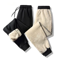 winter mens velvet joggers casual fitness sportswear trousers pants fashion male fleece warm tracksuit sweatpants pants