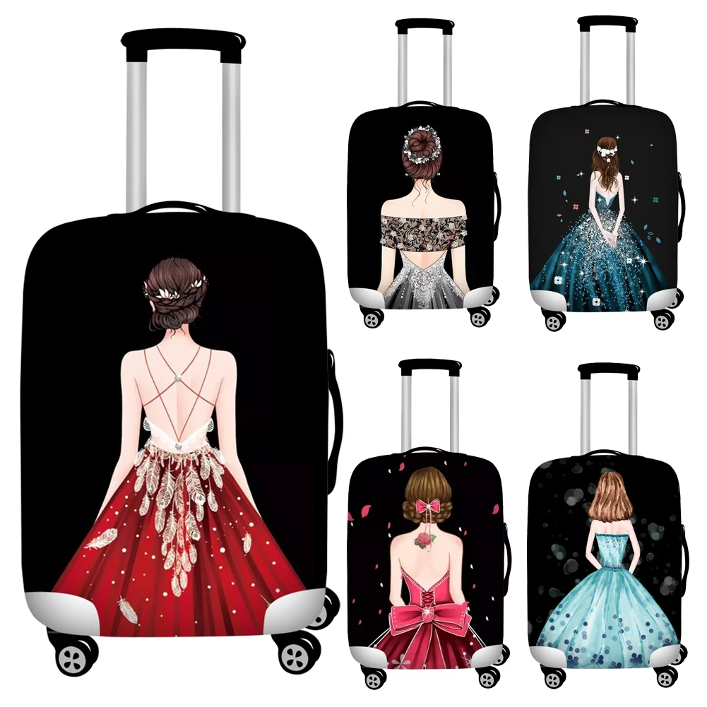 

Защитный чехол для багажа Nopersonality с принтом принцессы, пылезащитный чехол для путешествий, чехол на колесиках 18-32 дюйма, чехол для костюма, ч...