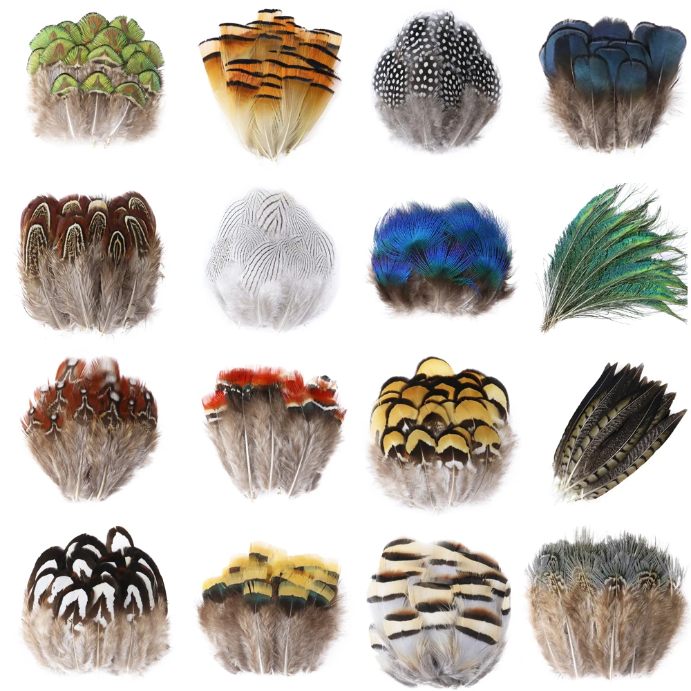

20PCS Natural Small Peacock Pheasant Feathers DIY Crafts Jewelry Making Accessory Plumes Pary Decoration Fly Tying Material