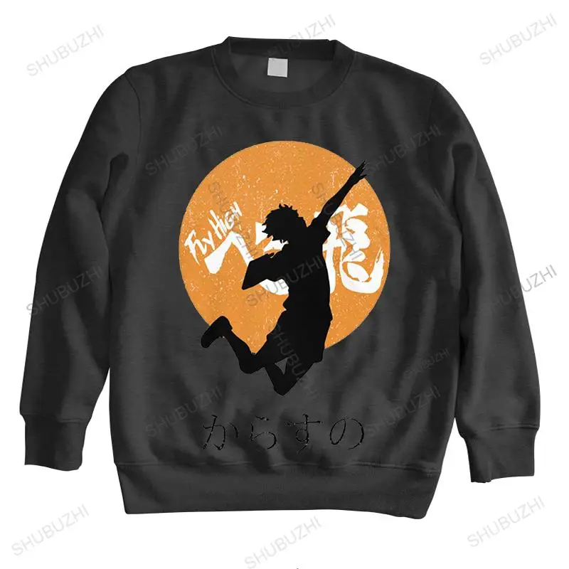 

Крутая толстовка Karasuno Fly с длинным рукавом, толстовка Haikyuu Hinata Shoyo, повседневные Мягкие хлопковые свитшоты, топы, Одежда Манга